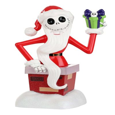 Nightmare Before Christmas Santa Jack Skellington Tree Topper Decoration, Holiday Ornament Cheerful Happy Display Standard