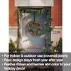 24-Inch Berries and Pinecone Ribbon Rattan Wreath view 2