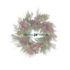 24-Inch Berries and Pinecone Ribbon Rattan Wreath view 4