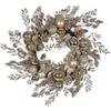24-Inch Gold and Champagne Gold Rattan Wreath view 1