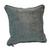 Blazing Needles Corded Square Jacquard Chenille Throw Pillow, 18", Grey Solid view 1