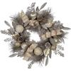 24-Inch Silver and Gold Champagne Rattan Wreath view 1