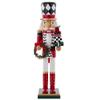 Kurt S. Adler 15-Inch Red, White and Black Nutcracker with Gift Box and Wreath view 1