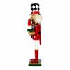 Kurt S. Adler 15-Inch Red, White and Black Nutcracker with Gift Box and Wreath view 3
