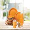 16 pieces Hand Painted Color Stone Lain Dinnerware Set for 4 (Yellow) view 1