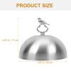 Cabilock Steak Cover Grill Basting Cover Dome Dish Grill Spatula Food Screen Protector Grilling Dome Oilproof Food Cover Burger Cover Screen Protectors Grease Fresh Cover Stainless Steel view 4
