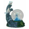 Dolphin Family Rising with Waves Snow Water Globe Figurine Decor view 2