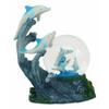 Dolphin Family Rising with Waves Snow Water Globe Figurine Decor view 3