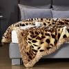 9 lb.Korean Faux Mink Fleece Blanket 77x90 inch - 2 ply Soft Warm Plush Flannel Blanket for The Cold Night.Leopard Print. view 3
