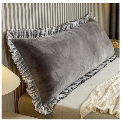 Bedside Cushion Pillow Positioning Support Reading Backrest Cushion Bedside Headboard Reading Pillow Double Bedside Triangle Cushion headboard Cushion Wall Pillow (Color : Gray2, Size : 120X50cm)