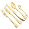20-Piece Matte Gold Heavy Flatware, Luxury Snplowum 18/10 Stainless Steel Tableware Kitchen Utensils Home & Restaurant Party Wedding Silverware Set Service For 4, Dishwasher Safe view 1