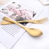 20-Piece Matte Gold Heavy Flatware, Luxury Snplowum 18/10 Stainless Steel Tableware Kitchen Utensils Home & Restaurant Party Wedding Silverware Set Service For 4, Dishwasher Safe view 4