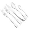 20-Piece Matte Silver Heavy Flatware, Luxury Snplowum 18/10 Stainless Steel Tableware Kitchen Utensils Home & Restaurant Party Wedding Silverware Set Service For 4, Dishwasher Safe view 1