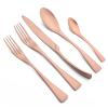20-Piece Matte Rose Gold Heavy Flatware, Luxury Snplowum 18/10 Stainless Steel Tableware Kitchen Utensils Home & Restaurant Party Wedding Silverware Set Service For 4, Dishwasher Safe view 1
