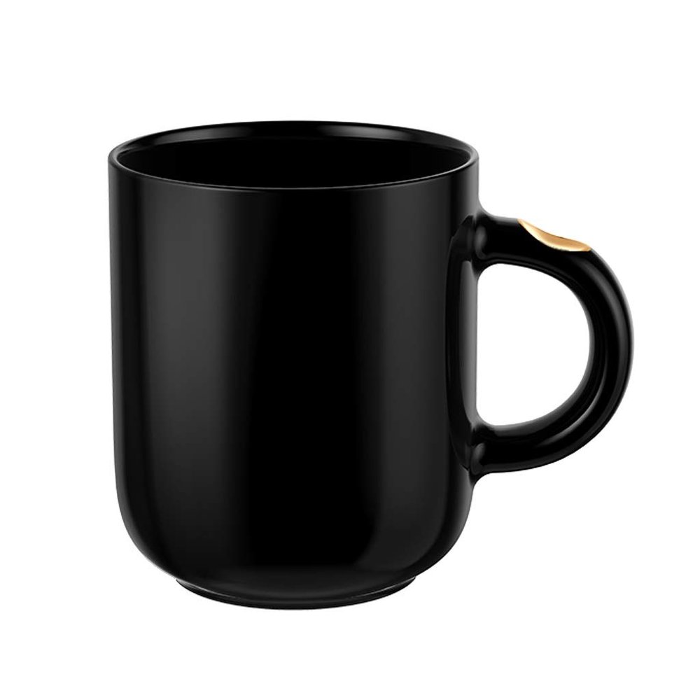 YKHB Ceramic Mug Ceramic Mug Smooth Light Luxury and Simple Nordic Capacity Mug Portable Exquisite Tea Cup Suitable for Office and Home 350ml Home and Office (Color : Black)