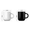 YKHB Ceramic Mug Ceramic Mug Smooth Light Luxury and Simple Nordic Capacity Mug Portable Exquisite Tea Cup Suitable for Office and Home 350ml Home and Office (Color : Black) view 3