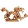 BESPORTBLE Chinese Dragon Sculpture Resin Oriental Dragon Statue Desk Fengshui Figurine Home Art Decoration for Office Home 5INCH Golden view 1