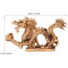 BESPORTBLE Chinese Dragon Sculpture Resin Oriental Dragon Statue Desk Fengshui Figurine Home Art Decoration for Office Home 5INCH Golden view 2