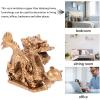 BESPORTBLE Chinese Dragon Sculpture Resin Oriental Dragon Statue Desk Fengshui Figurine Home Art Decoration for Office Home 5INCH Golden view 4