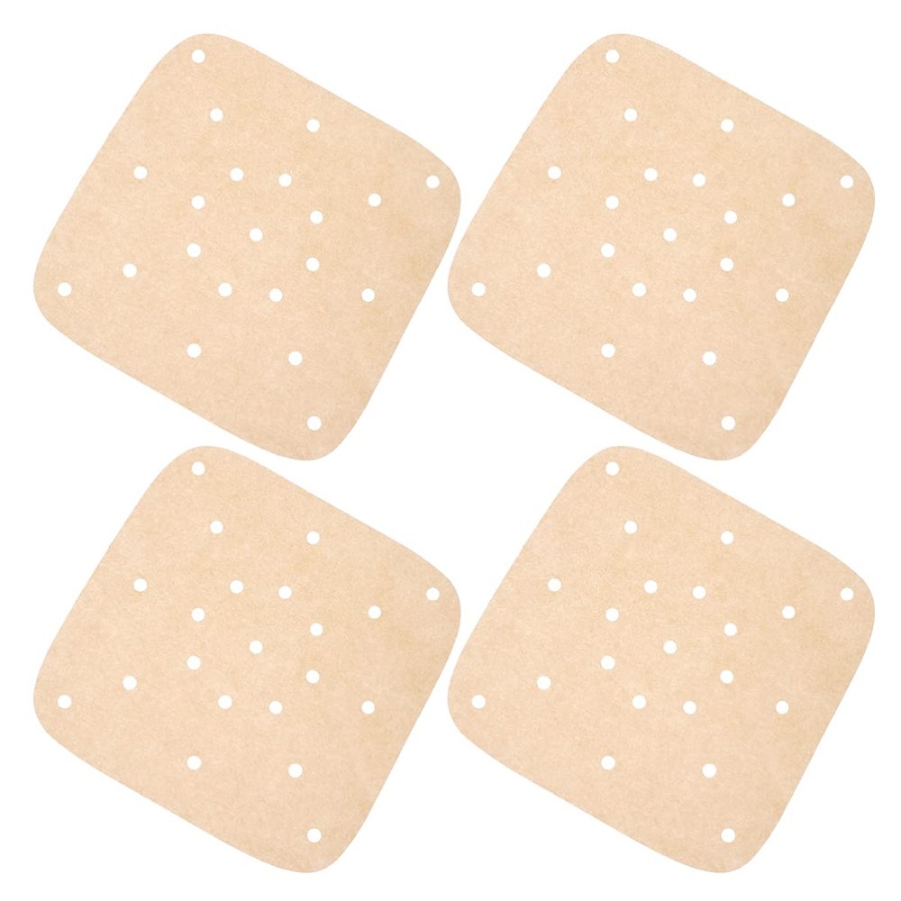 Square Air Fryer Paper 100pcs Non Stick Brown