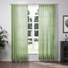 ChadMade Light Filtering Privacy Curtain Panel Pinch Pleated Room Darkening Drapery for Home Office Living Room with Traverse Rod, 120" W x 84" L, 1 Panel, Green, Tallis Collection view 1