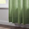 ChadMade Light Filtering Privacy Curtain Panel Pinch Pleated Room Darkening Drapery for Home Office Living Room with Traverse Rod, 120" W x 84" L, 1 Panel, Green, Tallis Collection view 4
