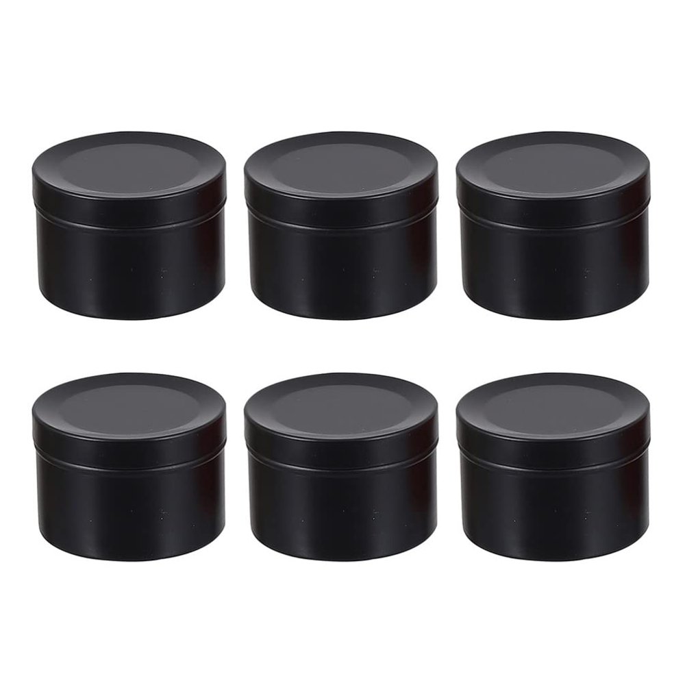 NUOBESTY 6pcs Aluminum Candle Jars Lids Containers for Candle Making Cosmetic Creams and Travel Storage Lightweight and Airtight Design