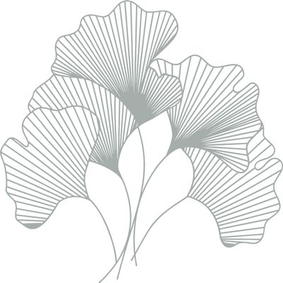 DEKADRON Metal Wall Decor, Leafs, Home Living Room Decor, Wall Sign, Metal Wall Art, Interior Decoration, Indoor Outdoor Hangings, Silver (60x58cm)