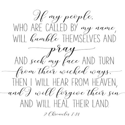 2 Chronicles 7:14 If My People Who Are Called By My Name, Bible Verse Printable Wall Art, Christian Gifts, Nursery Bible Quotes, Scripture
