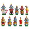 Hastha Kalalu | The Ten Avatars/The Ten Incarnations of Lord Vishnu/Dashavataralu Wooden Set/Navaratri Golu | Indian Ethnic Home Decor (Wood, 3 Inches) view 1