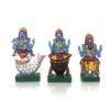 Hastha Kalalu | The Ten Avatars/The Ten Incarnations of Lord Vishnu/Dashavataralu Wooden Set/Navaratri Golu | Indian Ethnic Home Decor (Wood, 3 Inches) view 2
