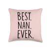 Best Nan Ever Throw Pillow view 1