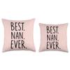 Best Nan Ever Throw Pillow view 3