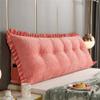 ZZYK Soft Reading Bed Rest Pillow Large Bolster Cushion Headboard Backrest Wedge Pillow Neck & Lumbar Support for Dorm Room Daybed Full Size,Pink,70"/180cm view 1