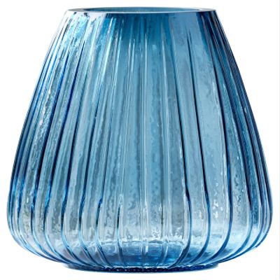 Bitz 25348 Flower Base Vase, D5.5 x H9.1 inches (14 x 23 cm), Blue