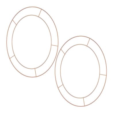 2PCS Round Wreath Frame, Flower Arrangement Iron Ring Metal Flower Wreath Frames Circle Wire Wreath DIY Floral Crafts for Party Door Home Decor Supplies (30cm)