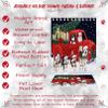 Christmas Express Delivery Red Truck Running Alaskan Malamute Dog Shower Curtain & Bath Mat Combo - Bathroom Decor Plush Rug Mat Polyester Bathtub Curtain Screens, BM 20''x 32'', SC 69"x84" view 2