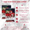 Christmas Express Delivery Red Truck Running Alaskan Malamute Dog Shower Curtain & Bath Mat Combo - Bathroom Decor Plush Rug Mat Polyester Bathtub Curtain Screens, BM 20''x 32'', SC 69"x84" view 3