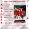 Christmas Express Delivery Red Truck Running Thai Ridgeback Dog Shower Curtain & Bath Mat Combo - Bathroom Decor Plush Rug Mat Polyester Bathtub Curtain Screens, BM 20''x 32'', SC 69"x72" view 2