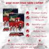 Christmas Express Delivery Red Truck Running Thai Ridgeback Dog Shower Curtain & Bath Mat Combo - Bathroom Decor Plush Rug Mat Polyester Bathtub Curtain Screens, BM 20''x 32'', SC 69"x72" view 3