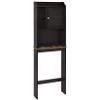 SECARUS Over The Toilet Home Bathroom Organizer with Door Freestanding Wooden Space-Saving Heavy view 4