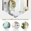SECARUS Over The Toilet Home Bathroom Organizer with Double Doors Freestanding Wooden Space-Saving Cabinet Multifunctional Storage Toilet Rack Bathroom Furniture White view 4
