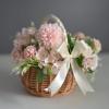 RNCOZE 2 PCS Flower Basket Willow Handwoven Basket, Wedding Flower Girl Baskets with Handle Bowknot and White Plastic Insert Portable Storage Basket for Home Wedding Party Decor(White) view 2