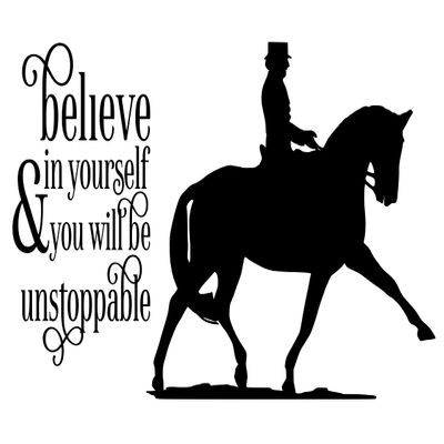 Horse Wall Decal, Horse Quote Decal,Dressage Decal, Inspirational Quote, Horse Sticker, Horse Quote, English Horse Decal, Wall Decal, Eventing