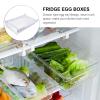 Beaupretty Egg Dispenser Fridge Egg Organizer for Refrigerator Storage Container Tray Easy Access Preserve Freshness Space Saver view 3