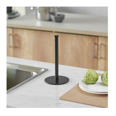 TYZK Shower Shelves Desktop Rack Tissue Paper Holder Kitchen Roll, Black Home Toilet Desktop Paper Holder, Stainless Steel Storage Organizer Shelf Bathing Accessories (Color : Style 1 Black)