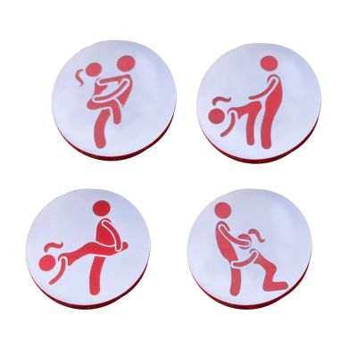 4Pcs Golf Ball Markers Innovative Printed Pattern Wood Perfect Match Golf Position Marks Ornamnet for Outdoor Valentine's Day/Mother's Day/Wedding/Anniversary/Party/Christmas/Birthday Gifts