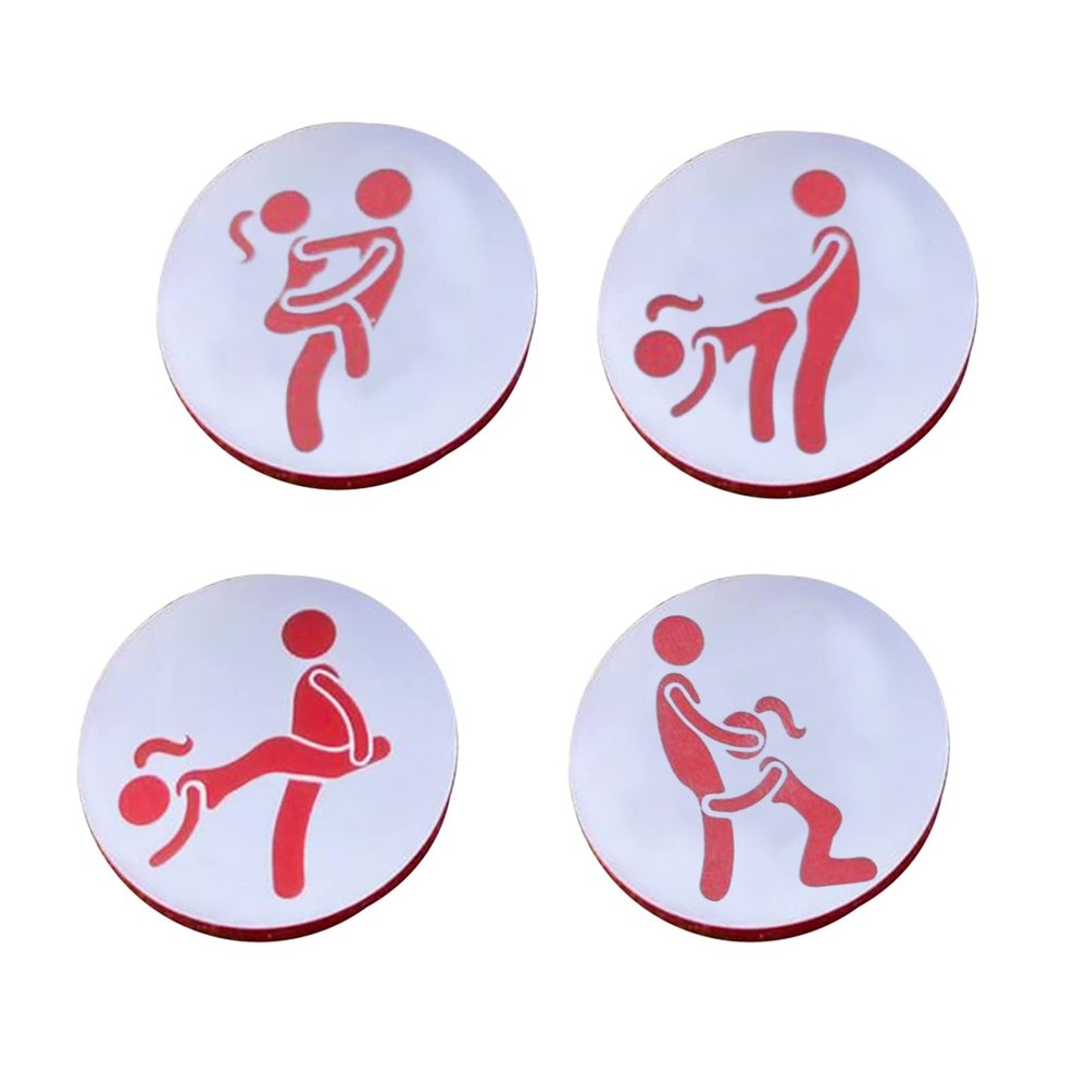 4Pcs Golf Ball Markers Innovative Printed Pattern Wood Perfect Match Golf Position Marks Ornamnet for Outdoor Valentine's Day/Mother's Day/Wedding/Anniversary/Party/Christmas/Birthday Gifts
