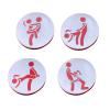 4Pcs Golf Ball Markers Innovative Printed Pattern Wood Perfect Match Golf Position Marks Ornamnet for Outdoor Valentine's Day/Mother's Day/Wedding/Anniversary/Party/Christmas/Birthday Gifts view 1
