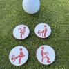 4Pcs Golf Ball Markers Innovative Printed Pattern Wood Perfect Match Golf Position Marks Ornamnet for Outdoor Valentine's Day/Mother's Day/Wedding/Anniversary/Party/Christmas/Birthday Gifts view 2